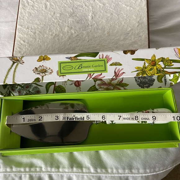 Portmicirion Botanic Garden Cake Server Stainless/Porcelain New in Box - Picture 5 of 5